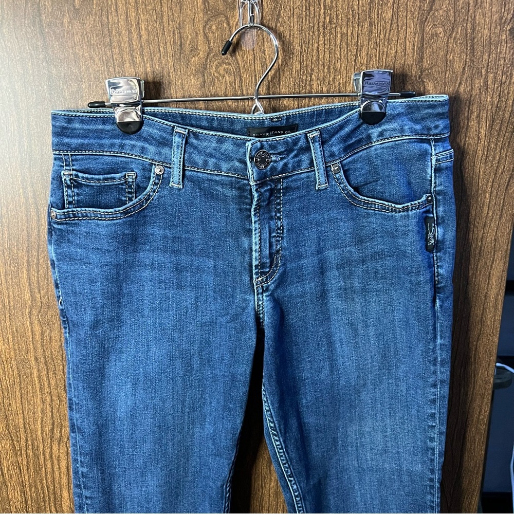 Silver jeans suki skinny crop dark wash size 30 x25 - Picture 9 of 11